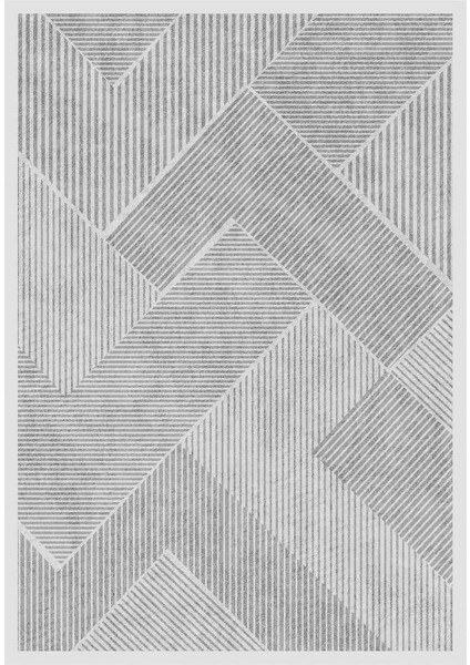 Dijital Kaymaz Yıkanabilir Modern Çizgili Gri Salon Halısı Mutfak Halısı Balkon Halısı Yolluk DC-7214 Gri fiyatları