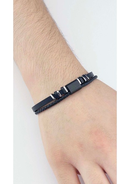 Erkek Bileklik 429, Deri Ve Paslanmaz Çelik fiyatları