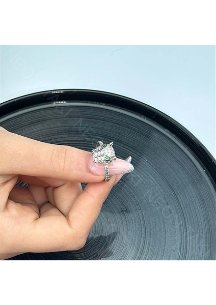 Xxx Blv Figürlü, Zirkon Taşlı Yüzük 26, Gümüş Renk, Ayarlanabilir fiyatları