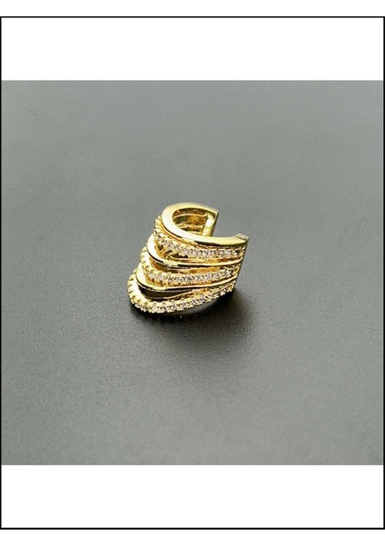 Zirkon Taşlı, Kulak Kıkırdak Bölgesi Bijuteri Küpe 508, Altın Renk modelleri