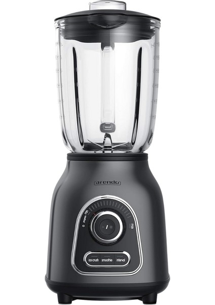 1,75 L Cam Blender 1400W Paslanmaz Çelik 6 Bıçaklı Smoothie Mikseri