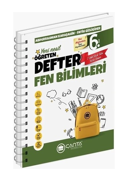 6.sınıf Fen Bilimleri Okula Yardımcı Öğreten Defter
