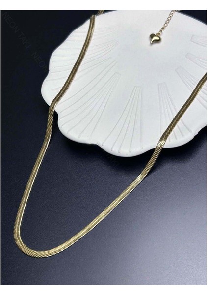 Italyan Zinciri, Paslanmaz Çelik Kolye 23, Altın Renk, Uzun 66cm modelleri