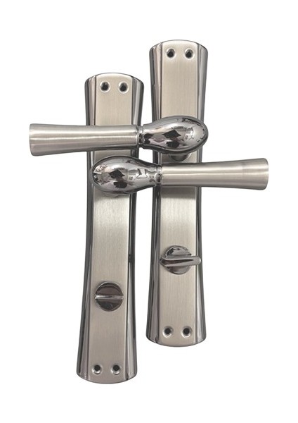 Marmaris Açmalı Füme Saten Wc Kapı Kolu-Kolay Montaj, Iç Kapı Kolu, Modern Kapı Kolu (1 Takım)-SAĞ modelleri