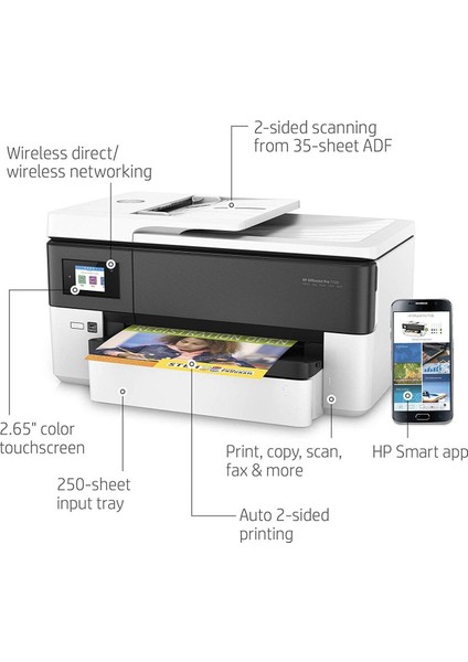 Officejet Pro 7720 Wifi Çok Fonksiyonlu A3 Yazıcı (Bitmeyen Kartuşlu) + Anakart Yazılımlı fiyatları