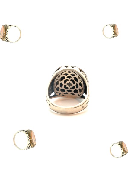 Osmanlı Stil 925 Ayar Gümüş Erkek Yüzük, Akik Taşlı El Yapımı, Parmağa Göre Ayarlanır 14.87 gr modelleri