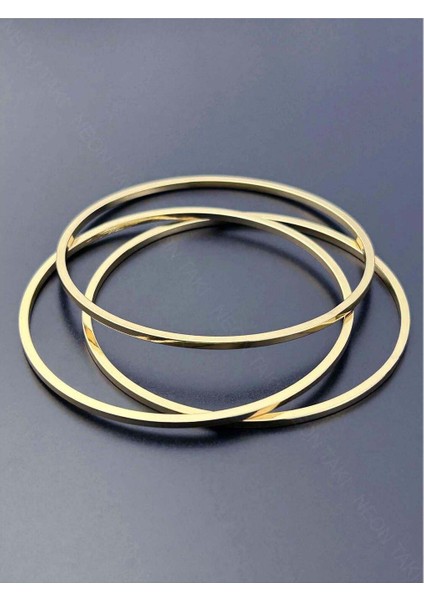 Ajda Bileklik, 3adet, Paslanmaz Çelik Charm Taşıyıcı Bileklik 164, Çap 65mm, Altın Renk modelleri