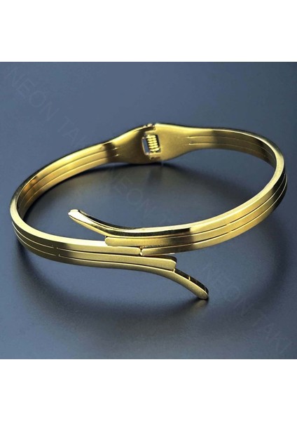 Paslanmaz Çelik Kelepçe Bileklik 131, Altın Renk modelleri