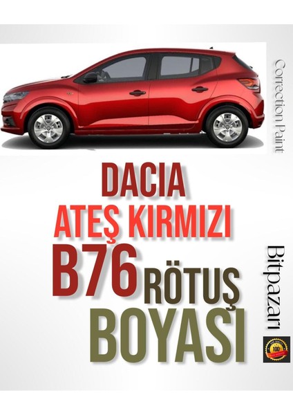 Dacıa B76 Alev Kırmızı - Profesyonel Rötuş Boyası - 20 ml