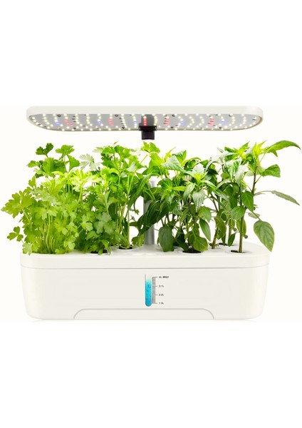 Hidroponik Topraksız 12 Bölmeli Bitki Yetiştirme Kiti 3 Mod 139 LED Tam Spekturumlu Bahçe Kiti