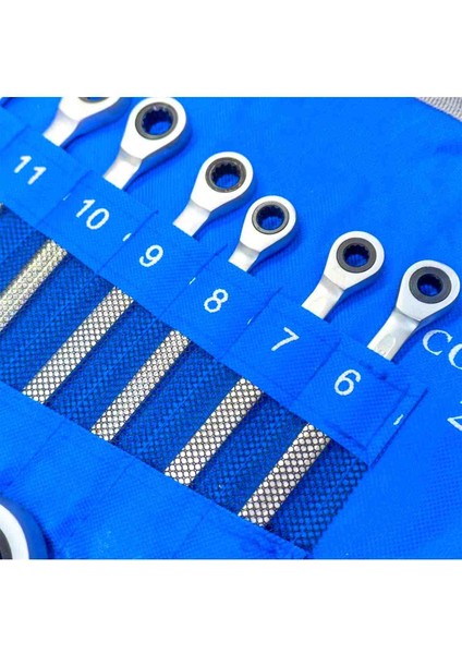 22 Parça 6125 6-32 mm Cırcır Kombine Anahtar Takımı (Bez Çanta) Cıvata Sıkma Sökme Araç Anahtar Seti fiyatları