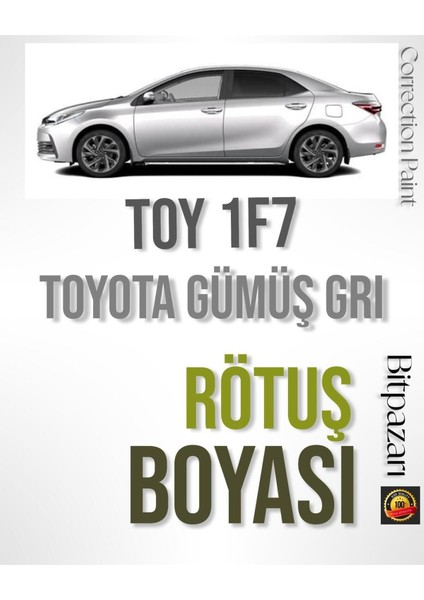 Toyota - Toy 1f7 - Metalik Silver Profesyonel Rötüş Boyası - Taş Izi ve Çizik Giderici