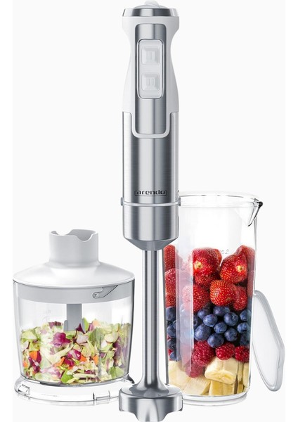 1000W Paslanmaz Çelik El Blender Seti Turbo Fonksiyonlu 2’si 1 Arada