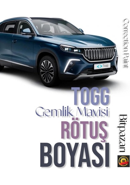 Togg Gemlik Mavisi – Orijinal Rötuş Boyası ve Fırça Seti 25ML | Çizik ve Taş Izi Giderici