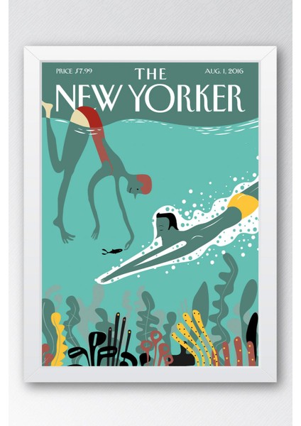The New Yorker Çerçeveli Tablo August 1 2016 - Su Altı Dünyası Dalış Tablosu
