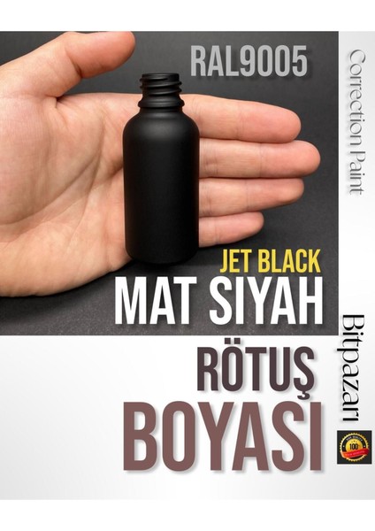 Mat Siyah Rötuş Boyası 20ML - RAL9005