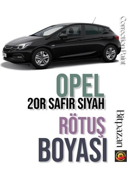Opel Astra, Corsa, Insignia, Zafira - 20R Black Saffire , Safir Siyah | Rötuş Boyası 25ML