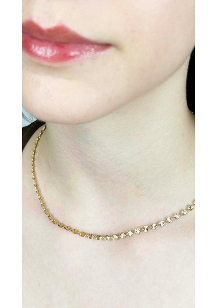 Paslanmaz Çelik Pul Kolye 415, Altın Rengi fiyatları