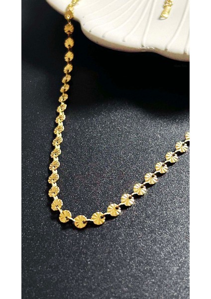 Paslanmaz Çelik Pul Kolye 415, Altın Rengi fırsatları