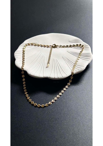 Paslanmaz Çelik Pul Kolye 415, Altın Rengi indirimleri