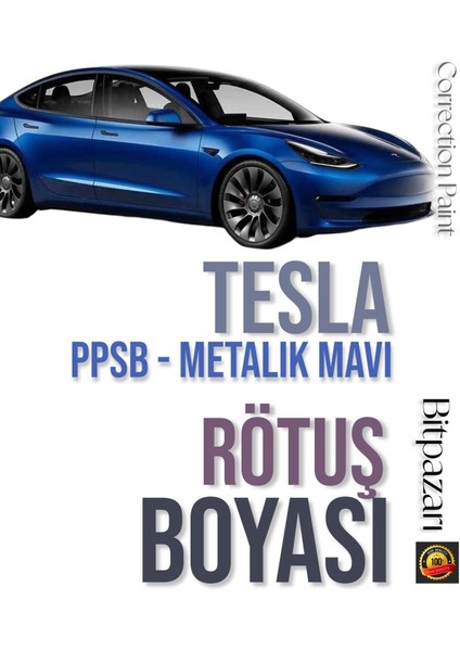 Tesla Metalik Koyu Mavi - Ppsb - Profesyonel Rötuş Boyası - Taş Izi ve Çizik Giderici