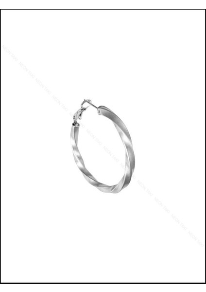 Burgu, Halka Model, Paslanmaz Çelik Küpe 371, Gümüş Renk modelleri