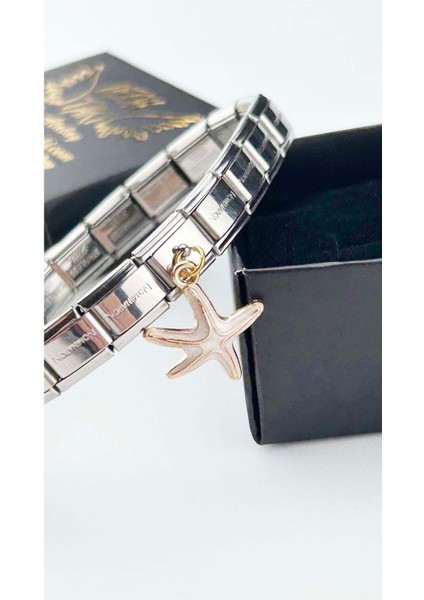 Charm, İtalyan Bileklik için, Kararmayan, Deniz Yıldızı, BİLEKLİK DAHİL DEĞİL, Gümüş Renk, Model31