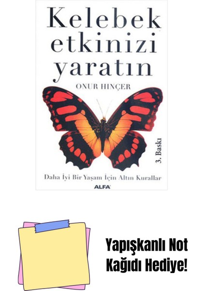 Kelebek Etkinizi Yaratın + Yapışkanlı Not Kağıdı