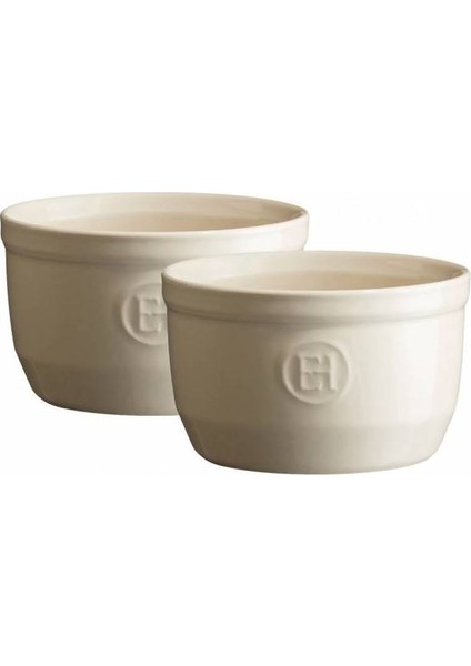 Fırın Kabı Ramekin No.10 2'li Set 0,25 Lt Ekru Ç:10 -Y:6 cm