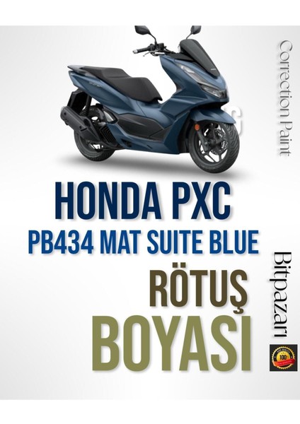 Honda Forza Pcx Dio PB434-M Mat Suit Blue Metallic - Profesyonel Çizik Giderici Rötüş Boyası 20ML.
