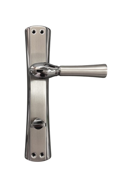 Marmaris Açmalı Füme Saten Wc Kapı Kolu-Kolay Montaj, Iç Kapı Kolu, Modern Kapı Kolu (1 Takım)-SOL