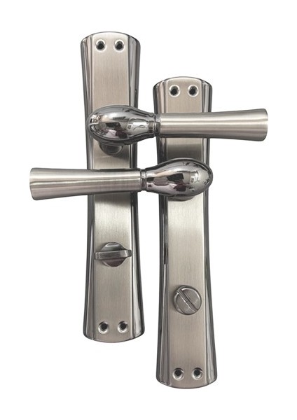 Marmaris Açmalı Füme Saten Wc Kapı Kolu-Kolay Montaj, Iç Kapı Kolu, Modern Kapı Kolu (1 Takım)-SOL modelleri