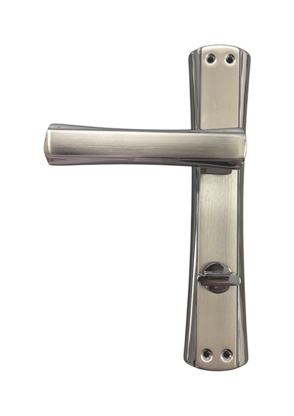 Venedik Açmalı Füme Saten Wc Kapı Kolu-Kolay Montaj, Iç Kapı Kolu, Modern Kapı Kolu (1 Takım)-SAĞ