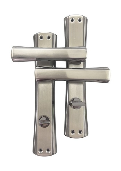 Venedik Açmalı Füme Saten Wc Kapı Kolu-Kolay Montaj, Iç Kapı Kolu, Modern Kapı Kolu (1 Takım)-SAĞ fırsatları