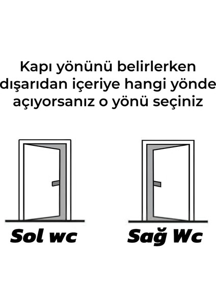 Marmaris Açmalı Füme Saten Wc Kapı Kolu-Kolay Montaj, Iç Kapı Kolu, Modern Kapı Kolu (1 Takım)-SOL indirimleri