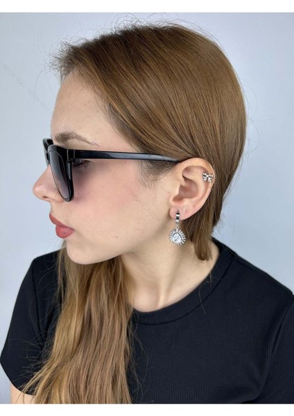 Küpe, Zirkon Taşlı, Kararmayan Paslanmaz Çelik, Sallantılı, Gümüş Renk, Model490 fiyatları