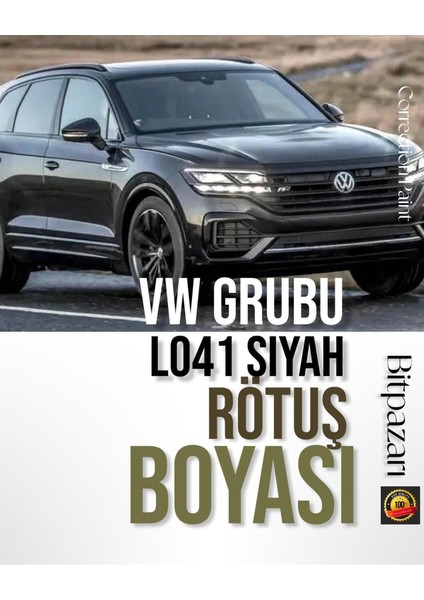 L041 - Siyah - Profesyonel Rötüş Boyası - Polo , Golf , Golfr , Jetta