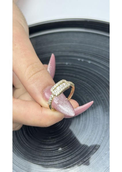 Zirkon Taş, Altın Kaplama, Paslanmaz Çelik Yüzük 168, Altın Renk, Ölçü 18mm fiyatları