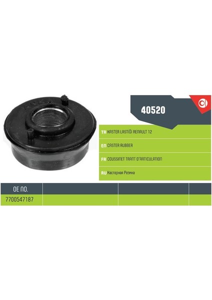 40520 - Kaster Lastiği Burçlu R12