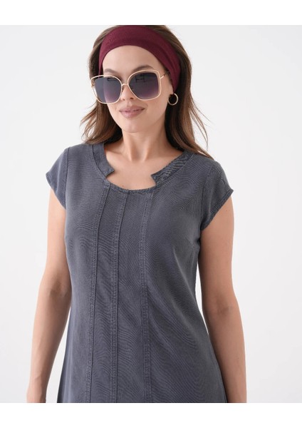 Tencel Kumaş Antrasit Kadın Elbise fiyatları