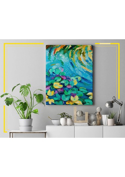 Kanvas Tablo - Yağlı Boya Renkli Sazlık