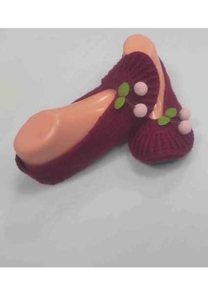 Kiraz Detaylı El Örgüsü Bayan Babet fiyatları