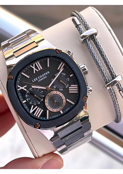 Italyan Bileklik Setli 2 Yıl Garantili Suya Dayanıklı Çelik Kordon Renk Atma Yapmaz VS.BLKT.0544