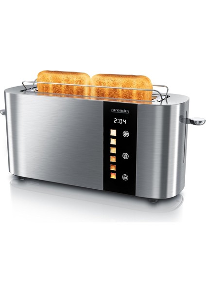 2 Dilim Paslanmaz Çelik Toaster Dokunmatik Ekranlı Çift Duvarlı Lüks Tasarım