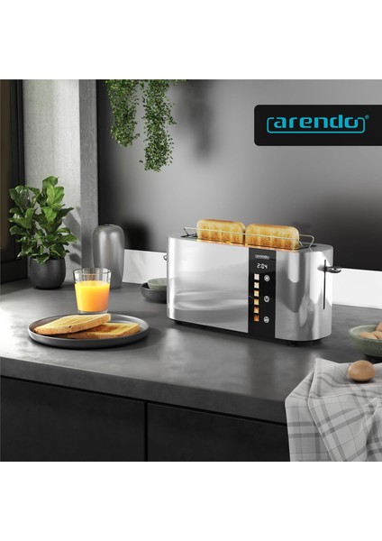 2 Dilim Paslanmaz Çelik Toaster Dokunmatik Ekranlı Çift Duvarlı Lüks Tasarım fiyatları