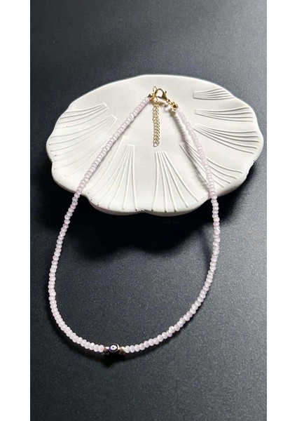 Nazar Boncuklu, Pembe Taşlı Kolye 428 indirimleri