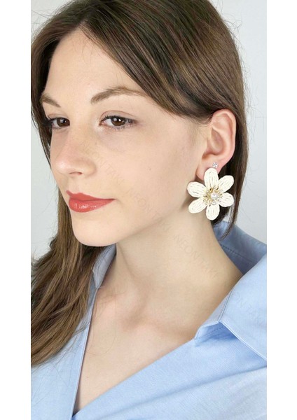 Çiçek Formunda Yazlık Hasır Küpe 635 fiyatları