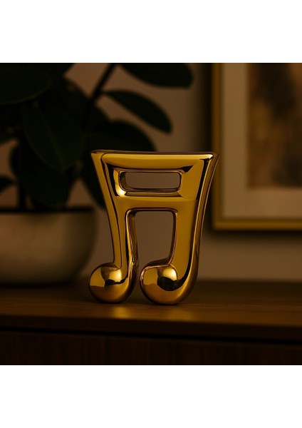Gold Nota 2 Dekoratif Seramik Obje
