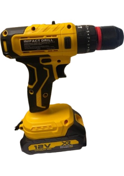 ASR232 Profesyonel 12V Dijital Ekranlı Akülü Vidalama Matkap Seti Darbeli – 2 Yıl Garantili