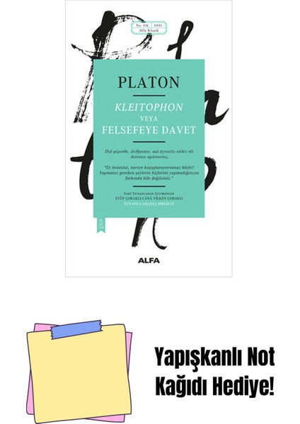 Kleitophon Veya Felsefeye Davet + Yapışkanlı Not Kağıdı